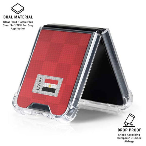 Egypt Soccer Flag Galaxy Z Flip6 Clear Case